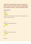 COG170 Fundamentals Review Questions &sol; Study Guide Actual Exam Review Questions & Complete Answers &sol; Newest Update 2025&period;  