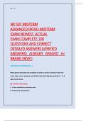 NR 507 MIDTERM   ADVANCED PATHO MIDTERM  EXAM NEWEST  ACTUAL  EXAM COMPLETE 100  QUESTIONS AND CORRECT  DETAILED ANSWERS &lpar;VERIFIED  ANSWERS&rpar; ALREADY GRADED A&plus;  BRAND NEW&excl;&excl;