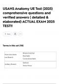 USAHS Anatomy UE Test &lpar;2025&rpar; comprehensive questions and verified answers &lpar; detailed & elaborated&rpar; ACTUAL EXAM 2025 TEST&excl;&excl;