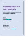 NY TOW TRUCK ENDORSEMENT EXAM    LATEST QUESTIONS AND   CORRECT ANSWERS AGRADE 