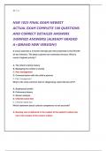 NUR 1025 FINAL EXAM NEWEST   ACTUAL EXAM COMPLETE 100 QUESTIONS   AND CORRECT DETAILED ANSWERS   &lpar;VERIFIED ANSWERS&rpar; &vert;ALREADY GRADED   A&plus;&lpar;BRAND NEW VERSION&excl;&rpar; 