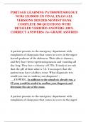 PORTAGE LEARNING PATHOPHYSIOLOGY  NURS 231&sol;BIOD 331 FINAL EXAM ALL  VERSIONS 2025&sol;2026 NEWEST BANK  COMPLETE 500 QUESTIONS WITH  DETAILED VERIFIED ANSWERS &lpar;100&percnt;  CORRECT ANSWERS&rpar; &sol;A&plus; GRADE ASSURED 
