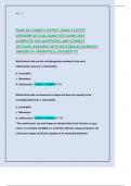 NURS 611 EXAM 3 PATHO  EXAM 2 LATEST   VERSIONS ACTUAL EXAM TEST BANK 2025   COMPLETE 100 QUESTIONS AND CORRECT   DETAILED ANSWERS WITH RATIONALES&vert;ALREADY  GRADED A&plus; &lpar;MARYVILLE UNIVERSITY&rpar; 