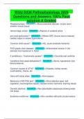 WGU D236 Pathophysiology 2025  Questions and Answers 100&percnt; Pass  solution A Graded 