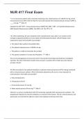NUR 417 Final Exam&period; 107 Questions And Answers 
