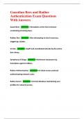 Guardian Bees and Radius  Authentication Exam Questions  With Answers