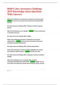 DOD Cyber Awareness Challenge  2025 Knowledge check Questions  With Answers