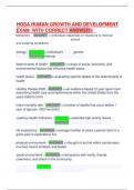 HOSA HUMAN GROWTH AND DEVELOPMENT     EXAM  WITH CORRECT ANSWERS  