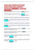 APEA PRE PREDICTOR EXAM   QUESTIONS AND CORRECT    DETAILED ANSWERS &lpar;VERIFIED   ANSWERS&rpar;   