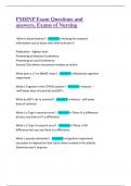 PMHNP Exam Questions and  answers&comma; Exams of Nursing