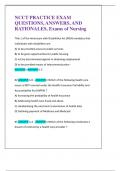 NCCT PRACTICE EXAM  QUESTIONS&comma; ANSWERS&comma; AND  RATIONALES&comma; Exams of Nursing 