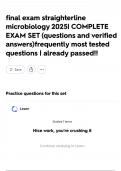 final exam straighterline microbiology 2025&vert; COMPLETE EXAM SET &lpar;questions and verified answers&rpar;frequently most tested questions &vert; already passed&excl;&excl;