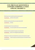 CON 3900 Exam &vert; Questions & Answers &lpar;Verified&rpar; &vert; Latest Update &vert; Graded A&plus;