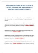 Phlebotomy Certification NEWEST EXAM WITH  ACTUAL QUESTIONS AND CORRECT VERIFIED  ANSWERS &lpar;100&percnt; GUARANTEED PASS&excl;&excl;&excl;&rpar; 