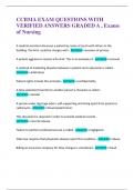 CCBMA EXAM QUESTIONS  WITH VERIFIED ANSWERS  GRADED A Exams of Nursing 