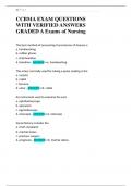 CCBMA EXAM QUESTIONS  WITH VERIFIED ANSWERS  GRADED A Exams of Nursing 