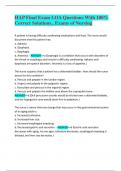 HAP Final Exam LOA Questions With 100&percnt;  Correct Solutions&period;&comma; Exams of Nursing