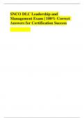 SNCO DLC Leadership and Management Exam &vert; 100&percnt; Correct Answers for Certification Success