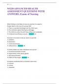 N5220 ADVANCED HEALTH  ASSESSMENT QUESTIONS WITH  ANSWERS&comma; Exams of Nursing 