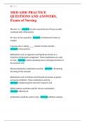 MED AIDE PRACTICE  QUESTIONS AND ANSWERS&comma;  Exams of Nursing 