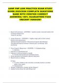 AANP FNP LEIK PRACTICE EXAM STUDY  GUIDE 2025&sol;2026 COMPLETE QUESTIONS  BANK WITH VERIFIED CORRECT  ANSWERS&vert;&vert; 100&percnt; GUARANTEED PASS  <RECENT VERSION> 