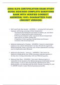 ASHA SLPA CERTIFICATION EXAM STUDY  GUIDE 2025&sol;2026 COMPLETE QUESTIONS  BANK WITH VERIFIED CORRECT  ANSWERS&vert;&vert; 100&percnt; GUARANTEED PASS  <RECENT VERSION> 