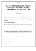 COA PRACTICE TEST EXAM COMPLETE 600 QUESTIONS AND CORRECT DETAILED SOLUTIONS JUST RELEASED THIS YEAR