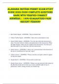 Alabama Drivers Permit EXAM STUDY  GUIDE 2025&sol;2026 COMPLETE QUESTIONS  BANK WITH VERIFIED CORRECT  ANSWERS&vert;&vert; 100&percnt; GUARANTEED PASS  <RECENT VERSION> 