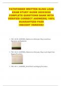 PATHFINDER WRITTEN SLING LOAD  EXAM STUDY GUIDE 2025&sol;2026  COMPLETE QUESTIONS BANK WITH  VERIFIED CORRECT ANSWERS&vert;&vert; 100&percnt;  GUARANTEED PASS  <RECENT VERSION> 