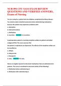 NUR 091 CFU SAS1 EXAM REVIEW  QUESTIONS AND VERIFIED ANSWERS&comma;  Exams of Nursing