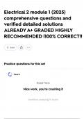 Electrical 2 module 1 &lpar;2025&rpar; comprehensive questions and verified detailed solutions ALREADY A&plus; GRADED HIGHLY RECOMMENDED &vert;100&percnt; CORRECT&excl;&excl;