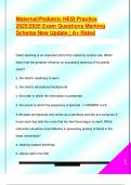 Maternal&sol;Pediatric HESI Practice  2025&sol;2026 Exam Questions Marking  Scheme New Update &vert; A&plus; Rated