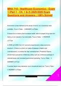 MHA 710 HEALTHCARE ECONOMICS EXAM PACKAGE DEAL QUESTIONS AND VERIFIED DETAILED ANSWERS &vert; 100&percnt; GUARANTEED PASS &vert; ALREADY GRADED A&plus;