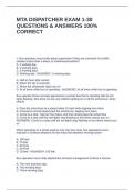 MTA DISPATCHER EXAM 1-30 QUESTIONS & ANSWERS 100&percnt; CORRECT