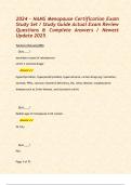 2024 - NAMS Menopause Certification Exam Study Set &sol; Study Guide Actual Exam Review Questions & Complete Answers &sol; Newest Update 2025&period;  