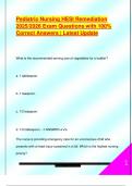 Pediatric Nursing HESI Remediation  2025&sol;2026 Exam Questions with 100&percnt;  Correct Answers &vert; Latest Update