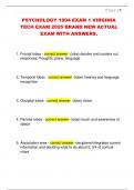 PSYCHOLOGY 1004 EXAM 1 VIRGINIA  TECH EXAM 2025 BRAND NEW ACTUAL  EXAM WITH ANSWERS&period; 