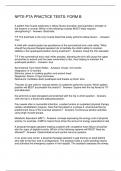 NPTE-PTA PRACTICE TESTS&colon; FORM B