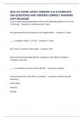 RCIS CCI EXAM LATEST VERSION A & B COMPLETE 300 QUESTIONS AND VERIFIED CORRECT ANSWERS JUST RELEASED