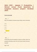 WGU C955 - Module 7&colon; Probability &sol; Newest Actual Exam Questions & Complete Answers &lpar;Expert Verified&rpar; 2025&period;