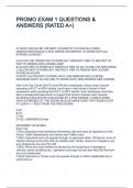 PROMO EXAM 1 QUESTIONS & ANSWERS &lpar;RATED A&plus;&rpar;