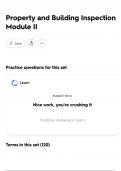 Property and Building Inspection Module II &lpar;2025&rpar; COMPREHENSIVE QUESTIONS AND VERIFIED DETAILED SOLUTIONS &lpar; MULTIPLE CHOICES&rpar; &vert;100&percnt; CORRECT&excl;&excl;