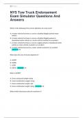 NYS Tow Truck Endorsement  Exam Simulator Questions And  Answers 