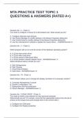 MTA PRACTICE TEST TOPIC 1 QUESTIONS & ANSWERS &lpar;RATED A&plus;&rpar;
