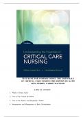 TEST BANK For Understanding the Essentials of Critical Care Nursing&comma; 3rd Edition by Perrin&comma; Verified Chapters 1 - 19&comma; Complete Newest Version