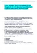 DTCC Surgical Technology Final Exam Chapter 9-16 with Questions and Multiple Choices and Correct Answers 2025&period;