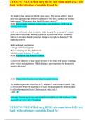 NR324 Medical-Surgical Nursing HESI Exit Exam 2022 Test Bank with Rationales &ndash; Complete A&plus; Guide