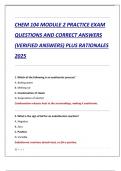 CHEM 104 MODULE 2 PRACTICE EXAM  QUESTIONS AND CORRECT ANSWERS  &lpar;VERIFIED ANSWERS&rpar; PLUS RATIONALES  2025