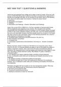 MGT 5500 TEST 1 QUESTIONS & ANSWERS