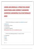 CHEM 104 MODULE 1 toModule 8PRACTICE EXAM  QUESTIONS AND CORRECT ANSWERS  &lpar;VERIFIED ANSWERS&rpar; PLUS RATIONALES  2025 Compilation Bundle with Complete Solutions 100&percnt; Verified Latest Update
